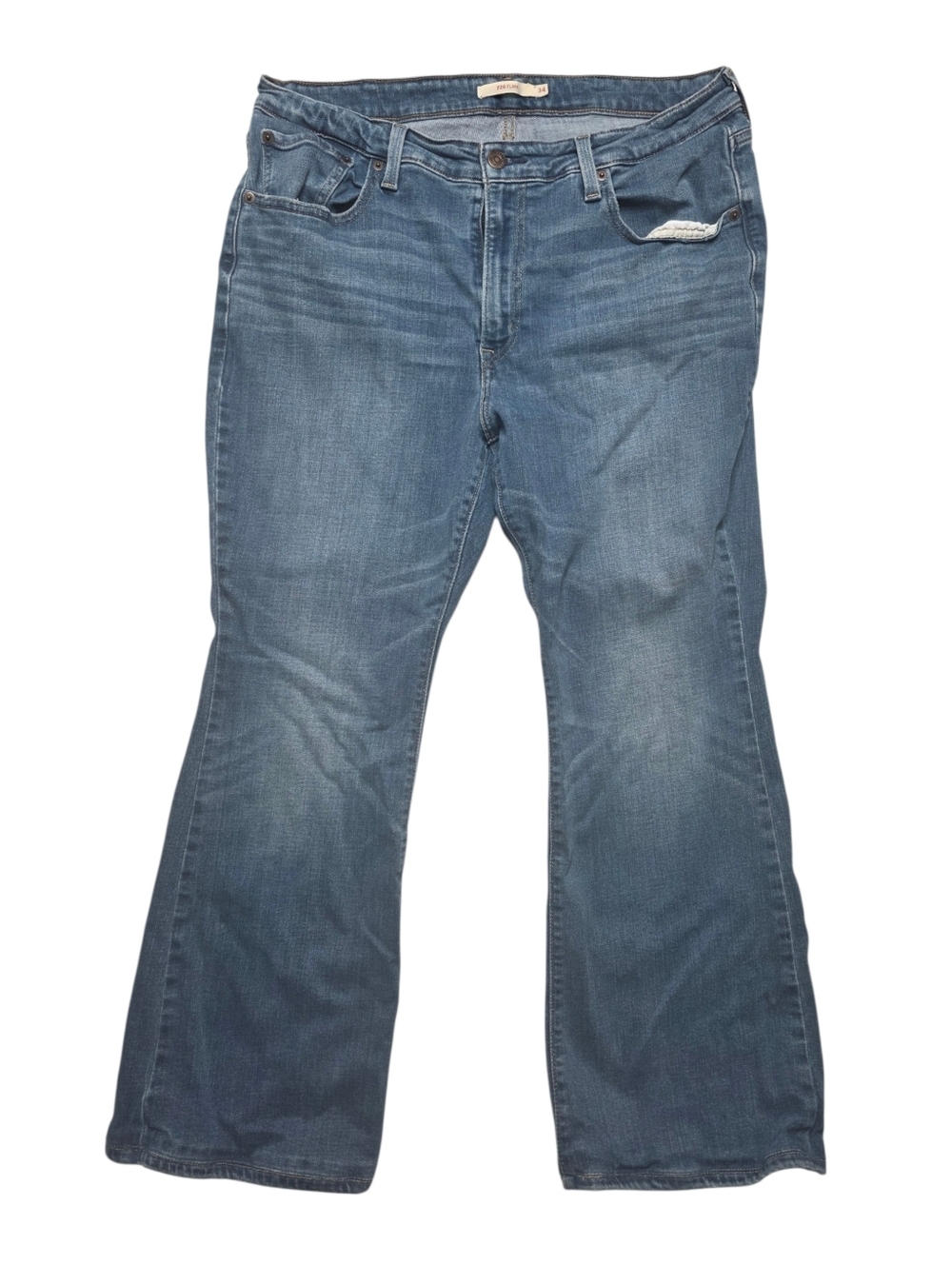 Levi’s 726 Flare Jeans W34 L30 Medium Wash Stretch Denim Classic Fit